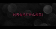 80天金毛打什么疫苗