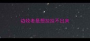 边牧老是想拉拉不出来