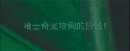 哈士奇宠物狗的价钱