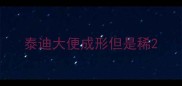 泰迪大便成形但是稀