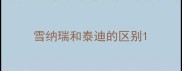 雪纳瑞和泰迪的区别