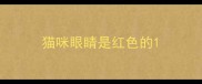 猫咪眼睛是红色的