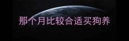 那个月比较合适买狗养