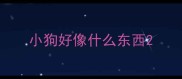 小狗好像什么东西