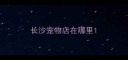 长沙宠物店在哪里