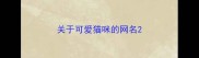 关于可爱猫咪的网名