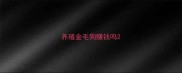 养殖金毛狗赚钱吗