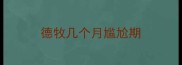 德牧几个月尴尬期