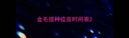 金毛接种疫苗时间表