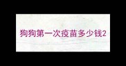 狗狗第一次疫苗多少钱