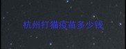 杭州打猫疫苗多少钱