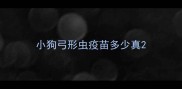 小狗弓形虫疫苗多少真