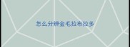 怎么分辨金毛拉布拉多