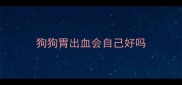 狗狗胃出血会自己好吗