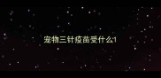 宠物三针疫苗受什么