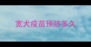 宽犬疫苗预防多久