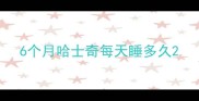 6个月哈士奇每天睡多久