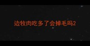 边牧肉吃多了会掉毛吗