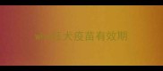 who狂犬疫苗有效期