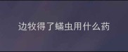 边牧得了蟎虫用什么药