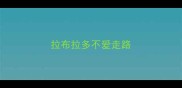 拉布拉多不爱走路