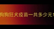 狗狗狂犬疫苗一共多少元